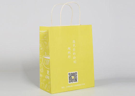 El papel torcido maneja los bolsos de compras de encargo para el embalaje del regalo y de la ropa