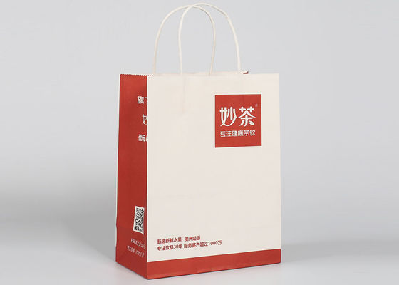El rojo imprimió los bolsos decorativos, aduana reciclados se lleva los bolsos de compras de papel