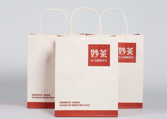 El rojo imprimió los bolsos decorativos, aduana reciclados se lleva los bolsos de compras de papel