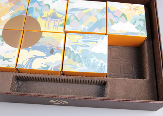 Cajas de empaquetado del papel de papel de lujo con el sellado caliente de la hoja de oro para el acondicionamiento de los alimentos
