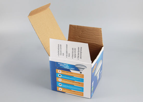 Punto de empaquetado plegable rectangular reciclado de las cajas del papel ULTRAVIOLETA para el empaquetado de las luces LED