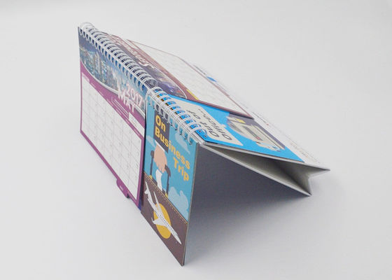 Aceite a granel del calendario de escritorio de oficina del papel de Kraft que barniza con la impresión del flexor
