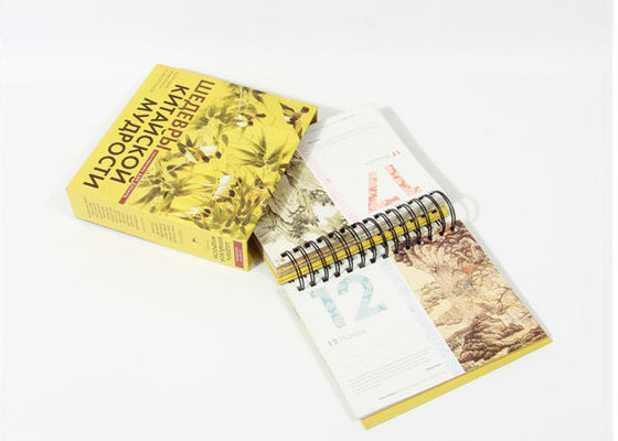 Calendario de escritorio personalizado creativo, calendario de escritorio mensual amarillo claro
