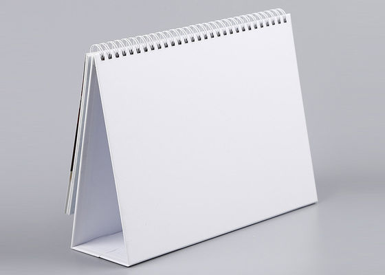 Metal blanco Y - O del calendario de escritorio de oficina del triángulo que ata con el tenedor de la pluma