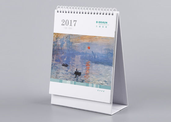 Material amistoso artístico de Eco del calendario de escritorio de oficina del papel de Kraft para el regalo del Año Nuevo