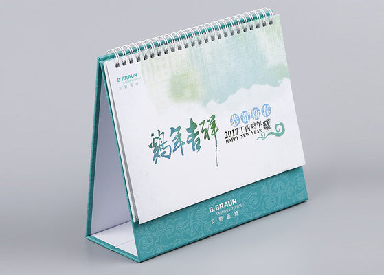 Calendario de escritorio obligatorio de oficina del metal blanco impresión a todo color y de papel de Cmyk