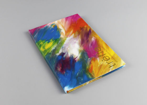 Cuaderno alineado libro encuadernado artístico multicolor con el sellado caliente de la hoja del oro