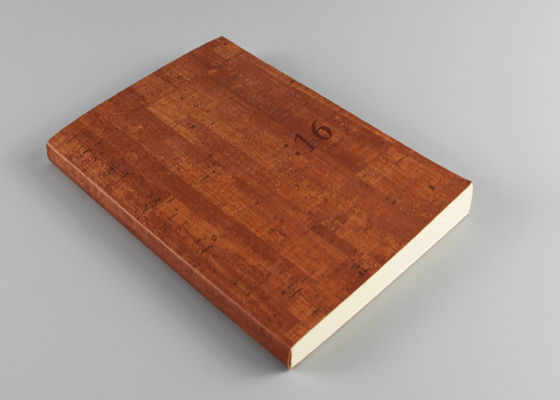 Cuaderno de encargo del Hardcover del acabamiento de Debossed, cuaderno alineado Hardcover de Brown