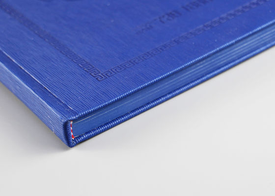 Cuaderno del libro encuadernado del atascamiento perfecto A4, diario grande de cuero del Hardcover con el modelo de Debossed