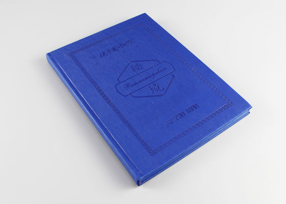 Cuaderno del libro encuadernado del atascamiento perfecto A4, diario grande de cuero del Hardcover con el modelo de Debossed