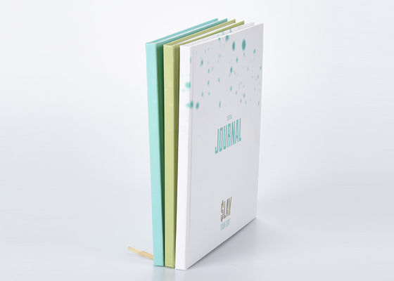 Cuaderno encuadernado bonito del Hardcover, papel de arte que sella el cuaderno de la rejilla del punto