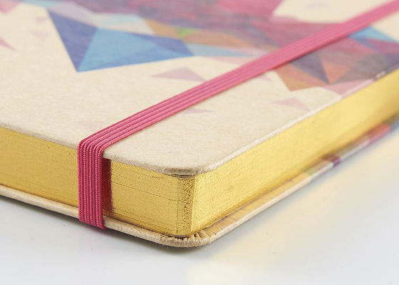 Atascamiento perfecto y colgante del cuaderno duro de la cubierta de la cartulina de Kraft del borde del oro