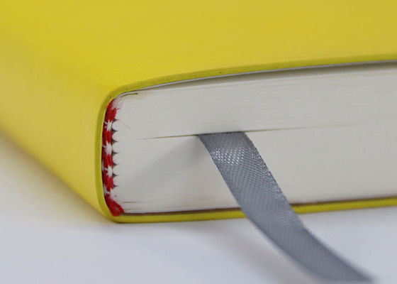 Papel compensado del cuaderno de papel amarillo limón elástico de la cubierta para la nota del negocio