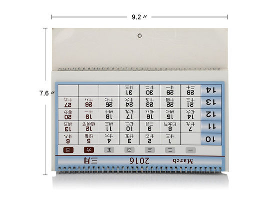 Impresión adaptable del logotipo de los calendarios de pared del papel de arte cubierta y brillante laminado