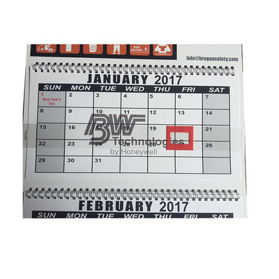 3 calendarios de pared del papel de arte de la impresión del flexor del doblez 128gram para el regalo del Año Nuevo