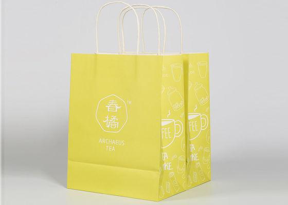 El papel torcido maneja los bolsos de compras de encargo para el embalaje del regalo y de la ropa