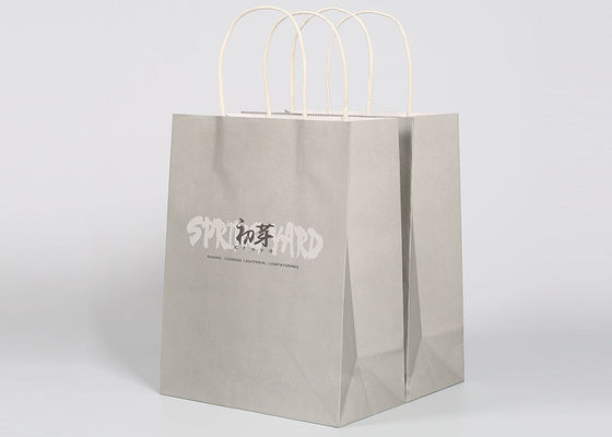 Matt imprimió los bolsos robustos del embalaje del regalo del logotipo de encargo reciclables con el logotipo modificado para requisitos particulares