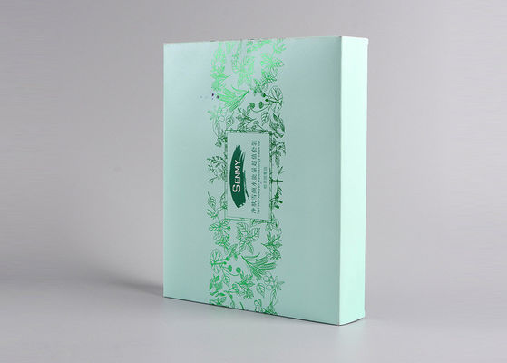 Caja de empaquetado del producto de encargo cosmético, cajas al por menor de encargo con el sello del oro verde