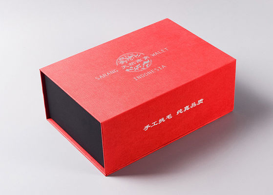 Cajas de empaquetado del papel de papel de lujo con el sello magnético del cierre y de la plata para la comida