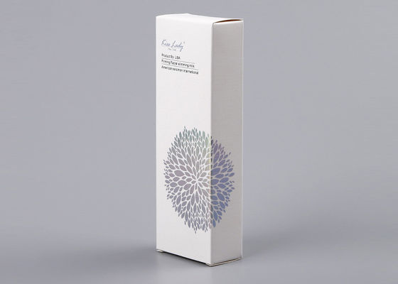 Cajas de empaquetado blancas del papel de tablero de marfil con plata caliente del laser y barnizar mate