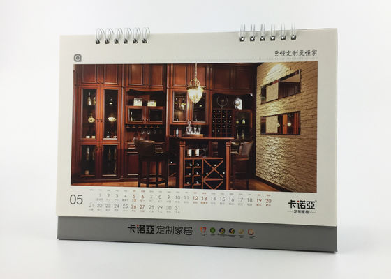 Calendario de escritorio bonito del papel de arte, calendarios de escritorio derechos de la pequeña empresa para los anuncios