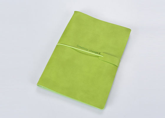 Correas elásticos pequeño cuaderno sujeto multi, cuaderno de la cubierta de cartulina del verde de hierba