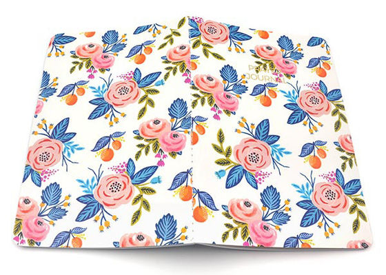 Cuaderno brillante de la cubierta suave/cuaderno del planificador con los modelos floridos hermosos