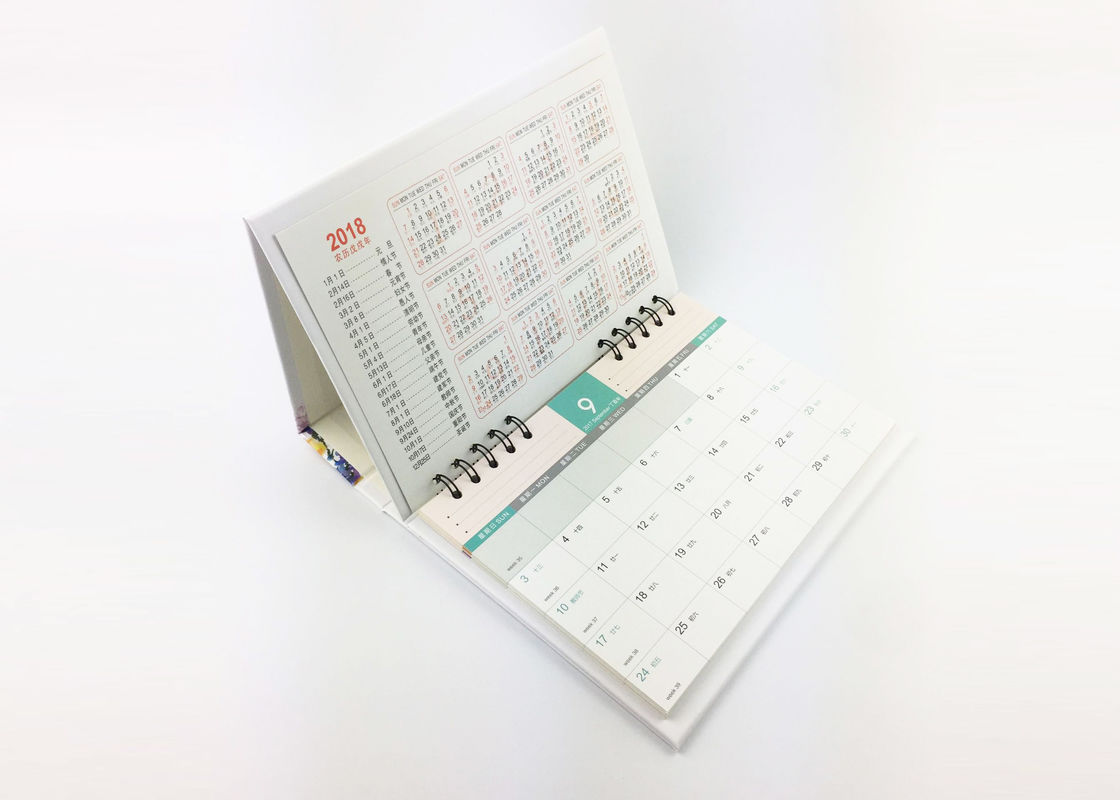 Y / Material diario del papel de arte del planificador del calendario de escritorio de oficina del paisaje obligatorio de O